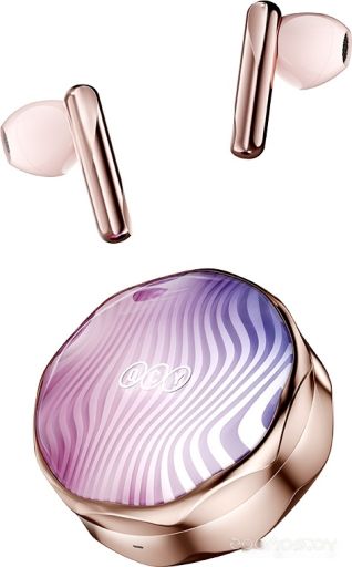 Наушники QCY FairyBuds T21 (золотистый/розовый), фото 1