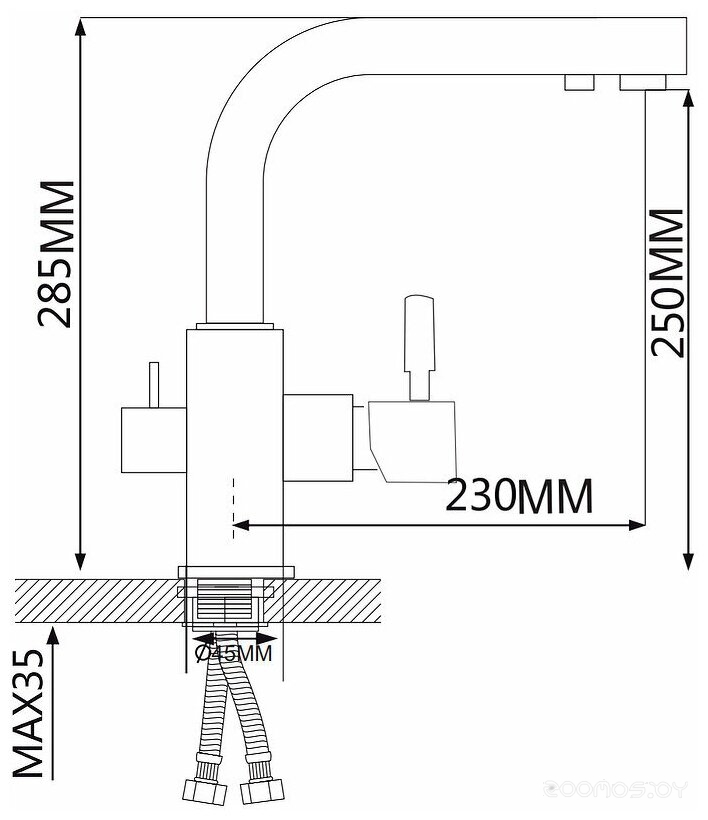 Смеситель Maxonor Pure Life MN4352-7, фото 2