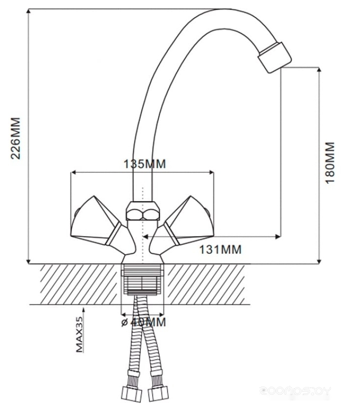 Смеситель Ekko E42020-3, фото 7