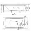 Ванна 1AcReal Gamma 160x70 (с каркасом и экраном)