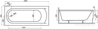 Ванна Polimat Classic 180x80 (c ножками)