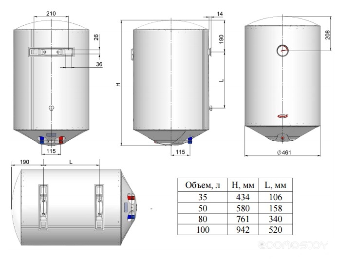 Водонагреватель Novatec Standard Plus NT-SP 100, фото 6