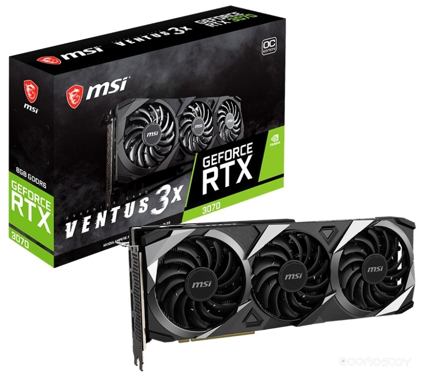 Видеокарта MSI GeForce RTX 3070 Ventus 3X Plus 8G OC LHR, фото 6