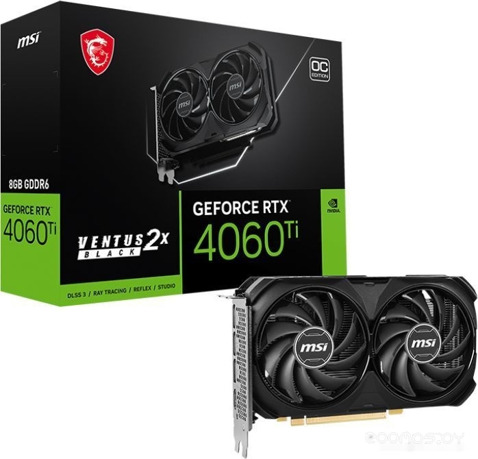 Видеокарта MSI GeForce RTX 4060 Ti Ventus 2X BLACK 8G OC, фото 2