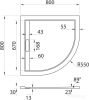 Душевой поддон Cezares TRAY-AS-R-80-30-W