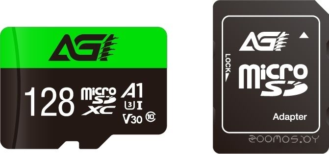 Карта памяти AGI TF138 microSDXC AGI128GU1TF138 128GB (с адаптером)