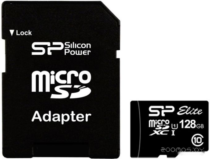 Карта памяти Silicon Power microSDXC Elite UHS-1 (Class 10) 128GB (SP128GBSTXBU1V10SP)