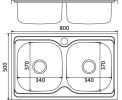 Мойка кухонная Mixline 530528 (с сифоном)