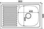 Мойка кухонная Mixline R 528178 (с сифоном)