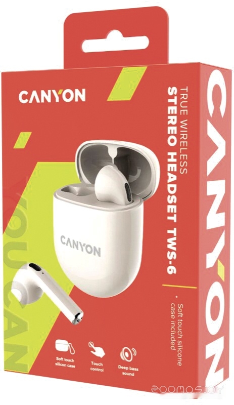 Наушники Canyon TWS-6 (бежевый), фото 5