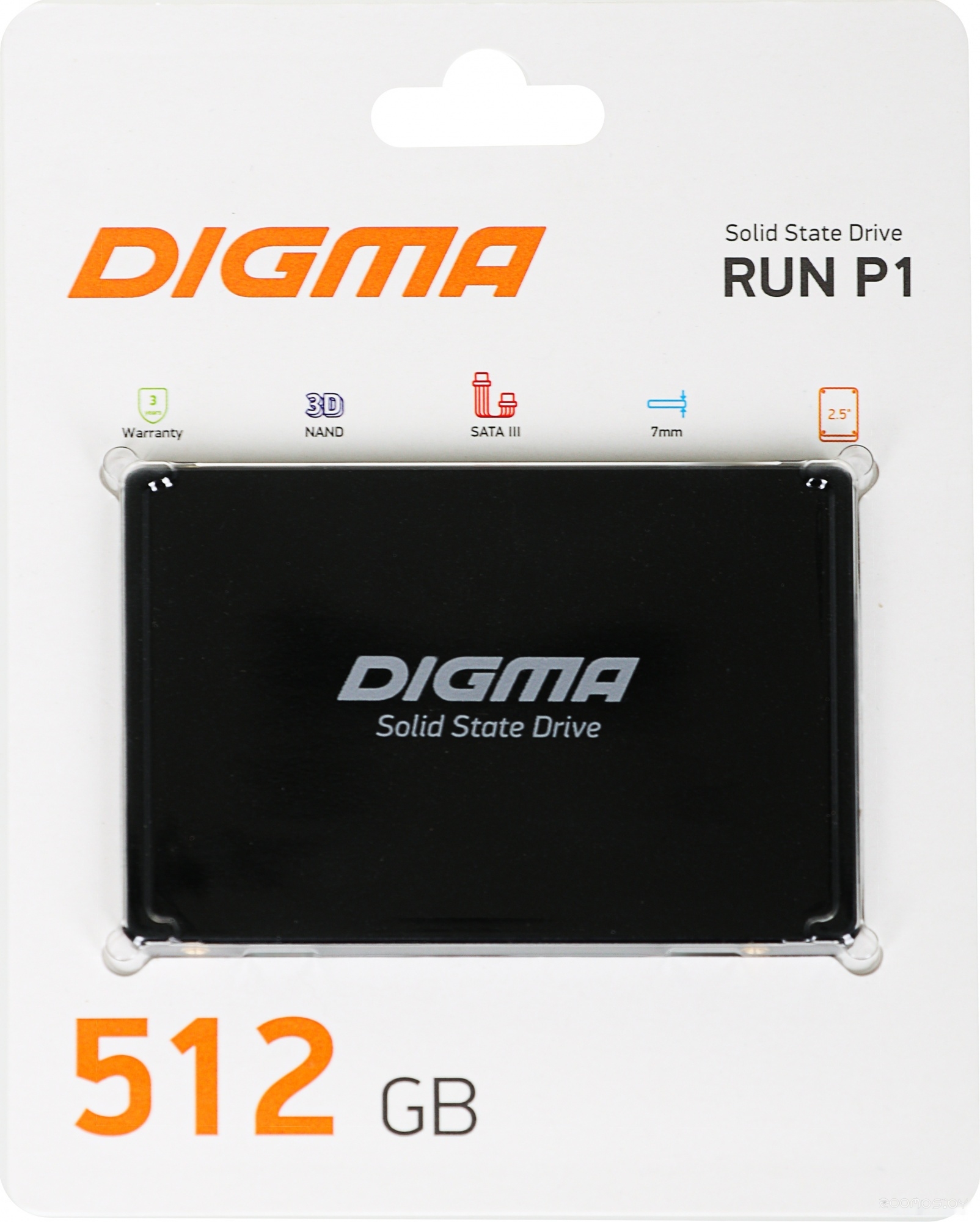 SSD DIGMA Run P1 512GB DGSR2512GP13T, фото 2