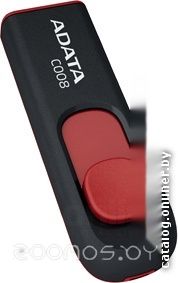 USB Flash A-Data C008 Black+Red 16 Гб (AC008-16G-RKD)