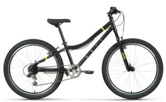 Велосипед Forward Unit 24 1.0 (черный/желтый, 2023)