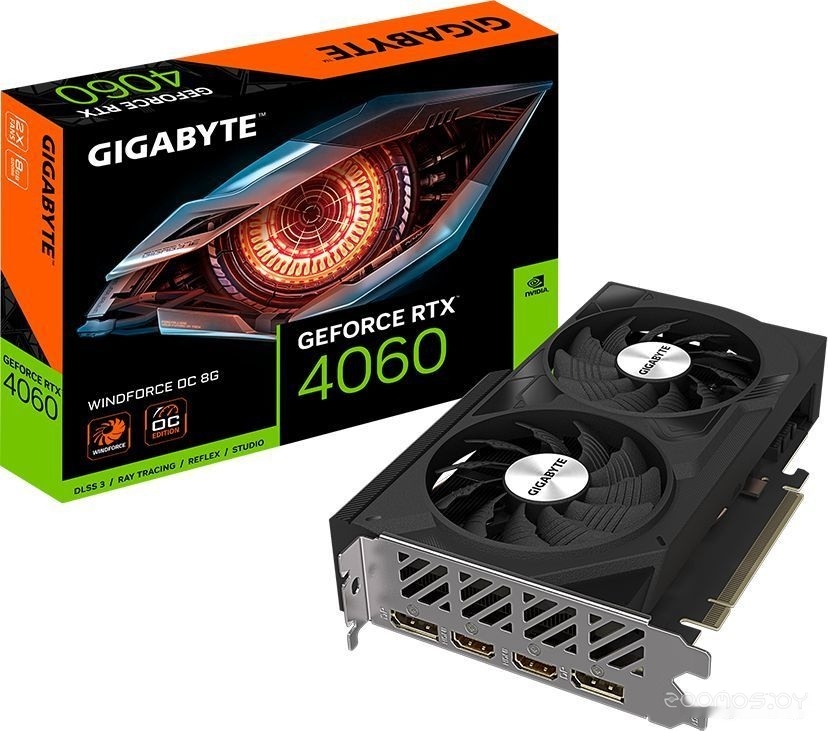 Видеокарта Gigabyte GeForce RTX 4060 Windforce OC 8G GV-N4060WF2OC-8GD, фото 7