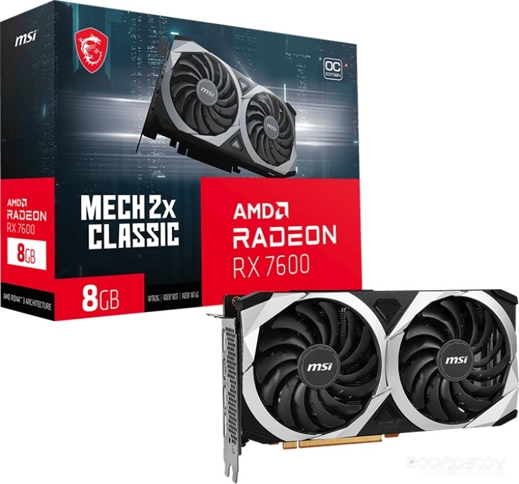 Видеокарта MSI Radeon RX 7600 Mech 2X Classic 8G OC, фото 2
