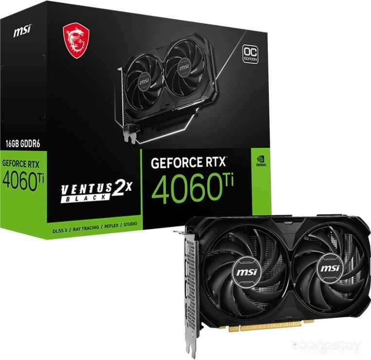 Видеокарта MSI GeForce RTX 4060 Ti Ventus 2X Black 16G OC, фото 5