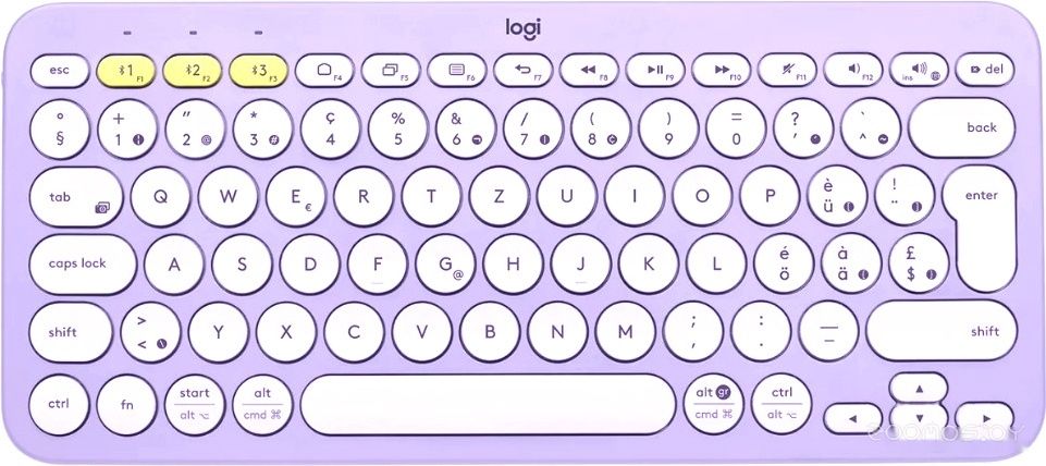 Клавиатура Logitech Multi-Device K380 Bluetooth 920-011166 (фиолетовый/белый, нет кириллицы), фото 1