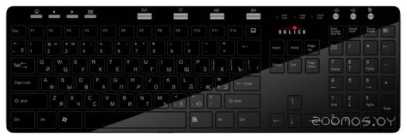 Клавиатура Oklick 600 M Multimedia Keyboard Black USB