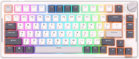 Клавиатура Royal Kludge RK-H81 RGB (белый, RK Cyan)