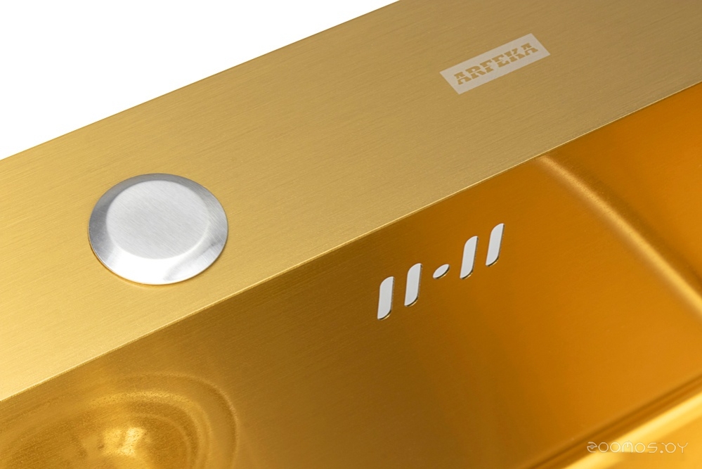 Кухонная мойка ARFEKA Eco AR 600*450 Golden PVD Nano, фото 4