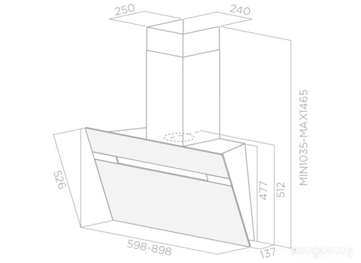 Кухонная вытяжка Elica Stripe BL/A/90/LX (PRF0100991), фото 1