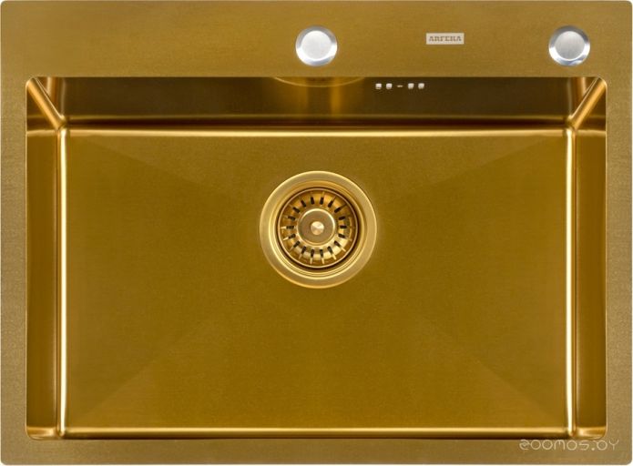 Кухонная мойка ARFEKA Eco AR 600*450 Golden PVD Nano, фото 1