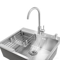 Кухонная мойка ARFEKA ECO AR 600*500 SATIN+смеситель INO+коландер AR 001+дозатор AR DS 11
