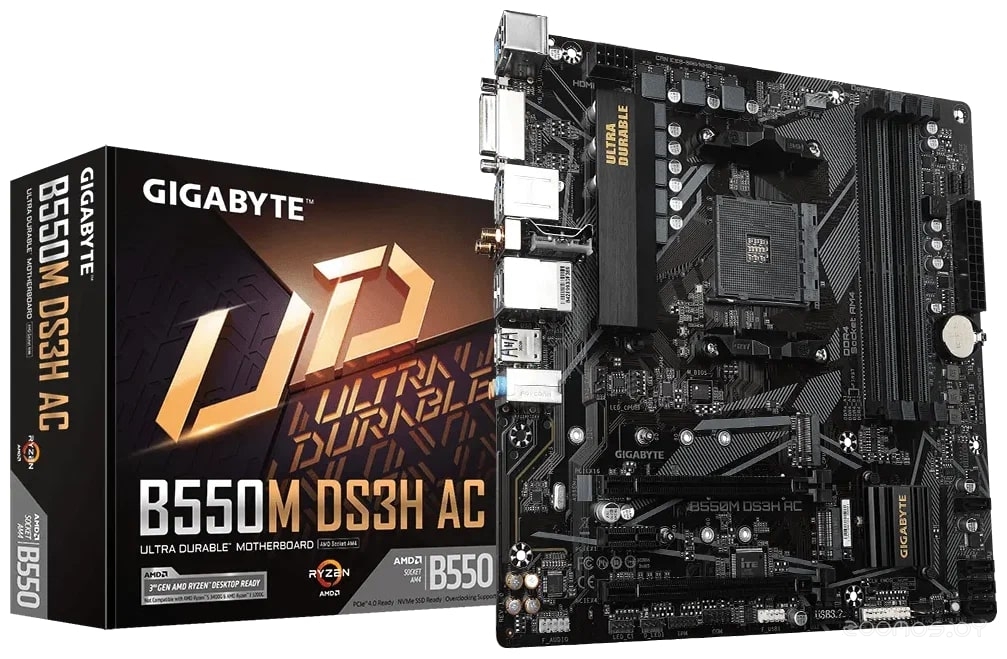 Материнская плата Gigabyte B550M DS3H AC (rev. 1.0/1.1/1.2/1.3), фото 3