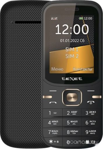 Кнопочный телефон TeXet TM-216 (черный)