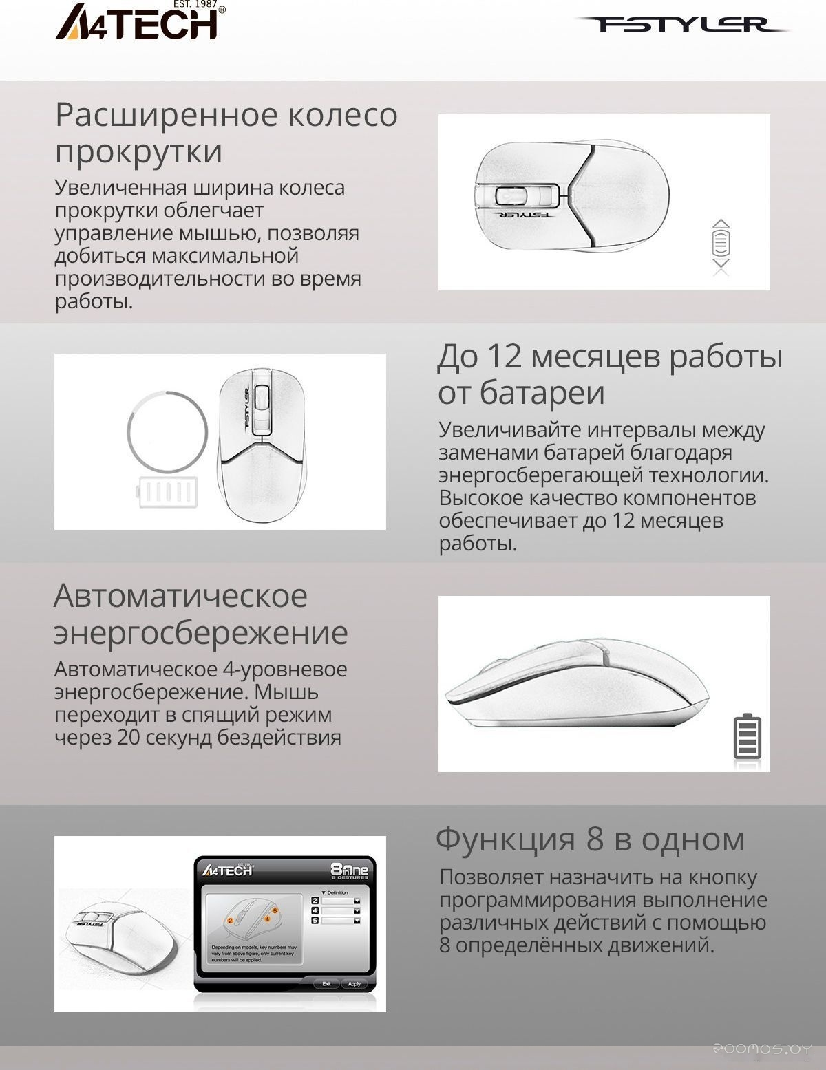 Мышь A4Tech Fstyler FG12 (черный), фото 5