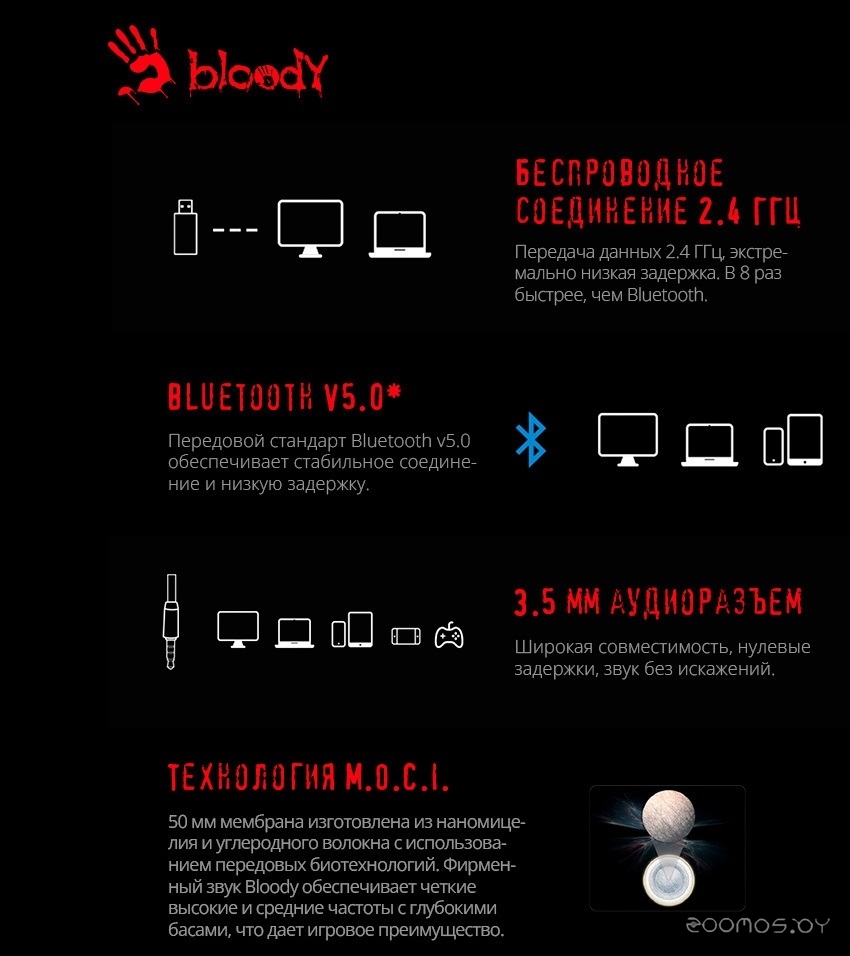Наушники A4Tech Bloody MR710 (черный), фото 8