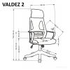Кресло Halmar Valdez 2 (серый/черный)