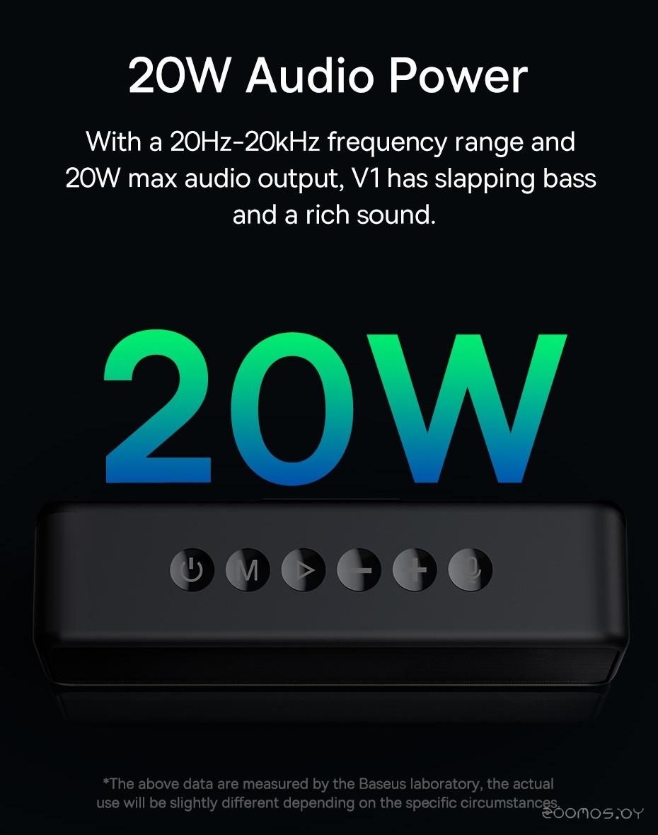 Беспроводная колонка Baseus V1 Outdoor Waterproof Portable Wireless Speaker, фото 10