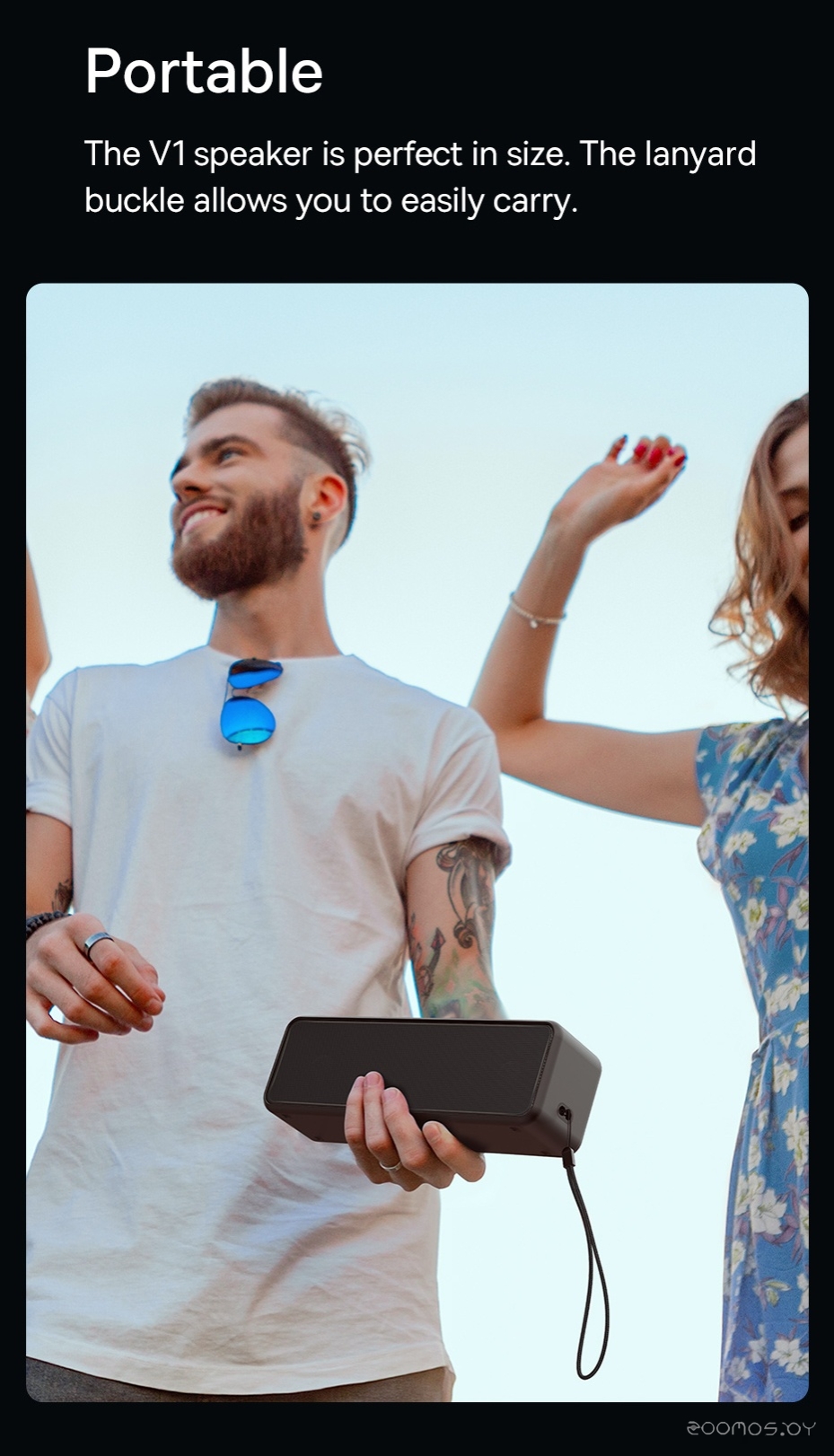 Беспроводная колонка Baseus V1 Outdoor Waterproof Portable Wireless Speaker, фото 17