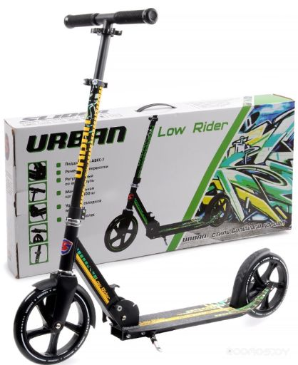 Самокат Slider Urban Low Rider SU2Y (черный/желтый)