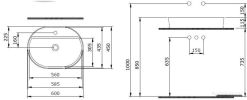 Умывальник Bocchi Sottile Slim Line 1600-001-0126 (глянцевый белый)