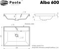 Умывальник Paola Alba 600