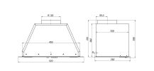 Кухонная вытяжка Elikor Врезной блок Flat 52П-650-К3Д (белый)