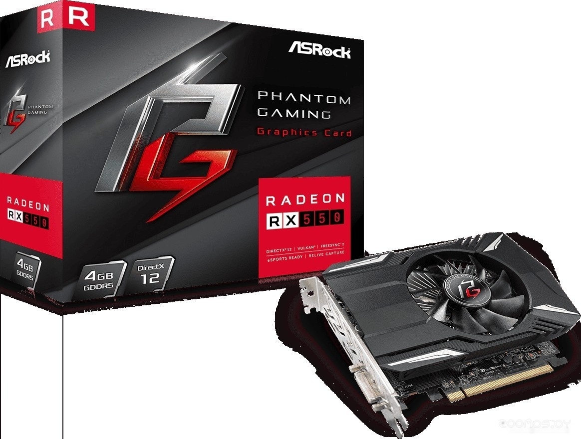 Видеокарта ASROCK Phantom Gaming Radeon RX550 4G, фото 5