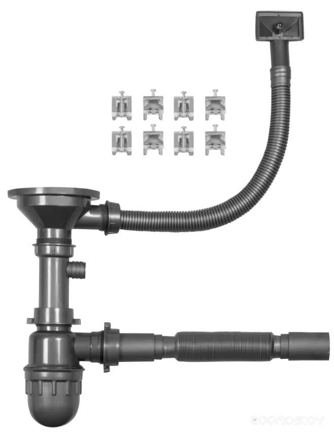 Кухонная мойка ARFEKA ECO AR 520*490 GUN BLACK, фото 3