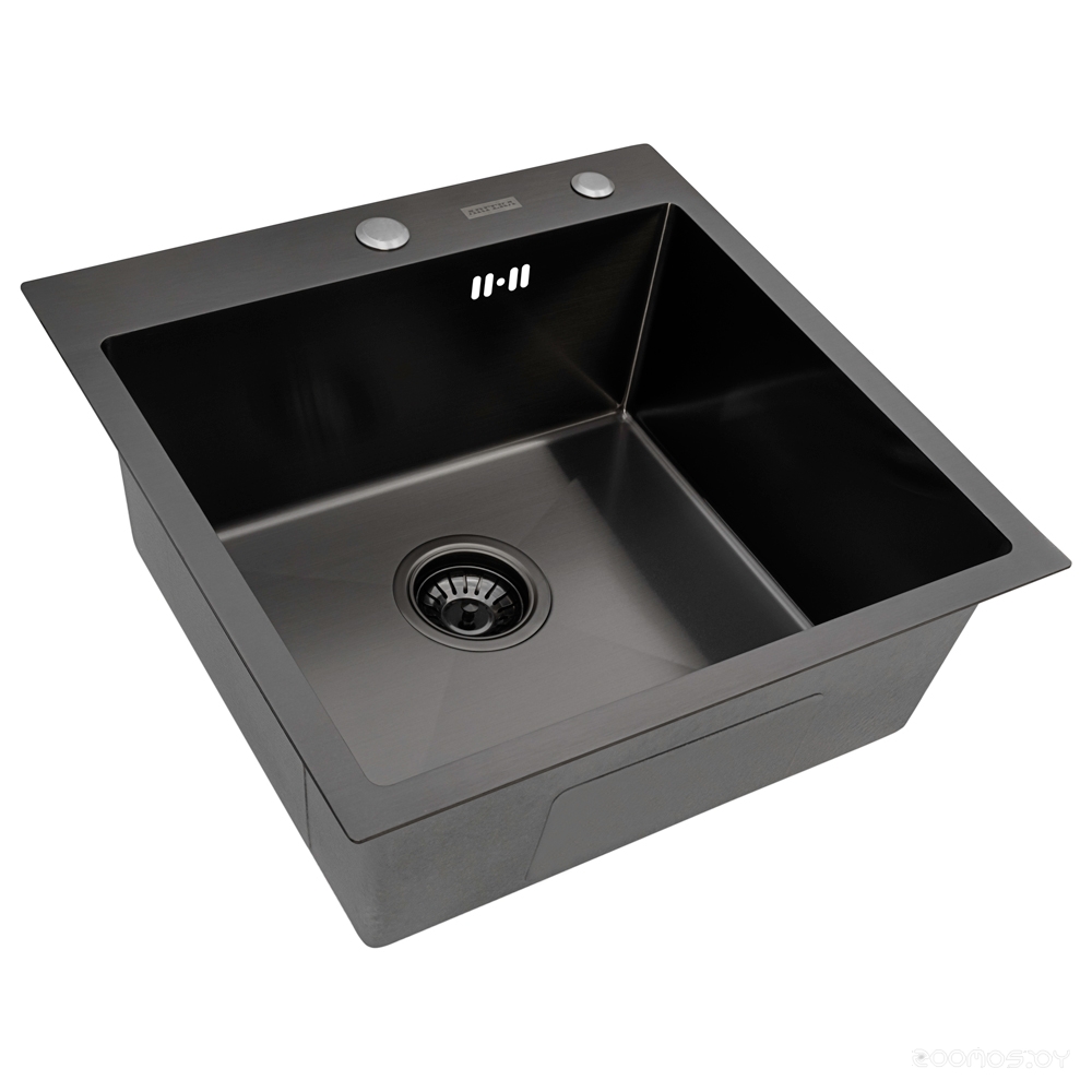 Кухонная мойка ARFEKA Eco AR 500*500 Gun Black, фото 2