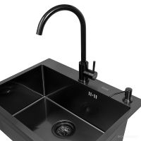 Кухонная мойка ARFEKA AF 600*450 + AF SD-03SS304 + ZP DS BLACK PVD NANO