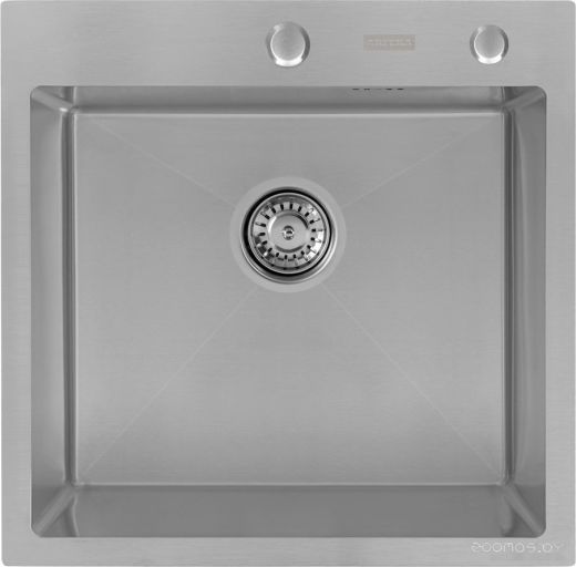 Кухонная мойка ARFEKA ECO AR 500*500 + AR 001 + AR RM 01 + AR DS 11 SATIN, фото 1