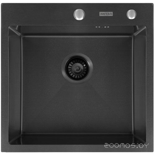 Кухонная мойка ARFEKA Eco AR 500*500 Gun Black, фото 1