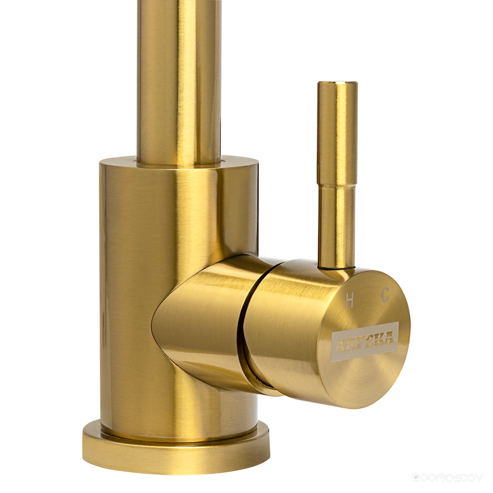 Кухонная мойка ARFEKA ECO AR 600*450 + AF SD-03SS304 + ZP DS GOLDEN PVD NANO, фото 6
