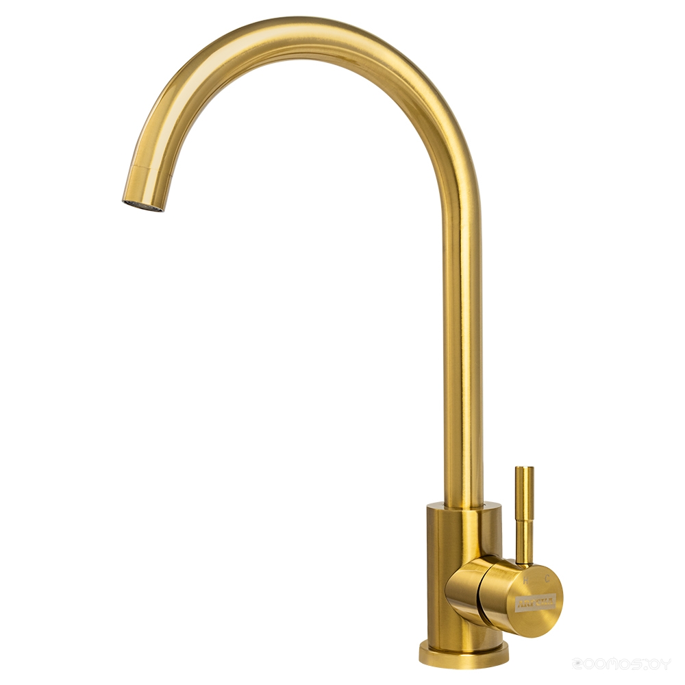 Кухонная мойка ARFEKA ECO AR 600*450 + AF SD-03SS304 + ZP DS GOLDEN PVD NANO, фото 4