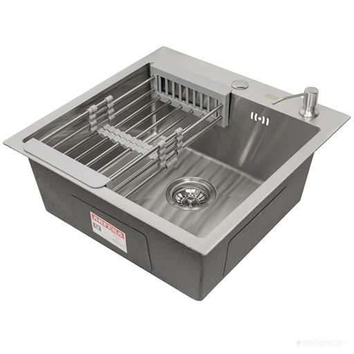 Кухонная мойка ARFEKA ECO AR 600*500 SATIN+коландер AR 001+дозатор AR DS 11