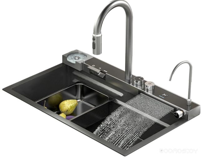 Кухонная мойка ARFEKA SENSOR ECO AR 750*450 BLACK NANO, фото 1