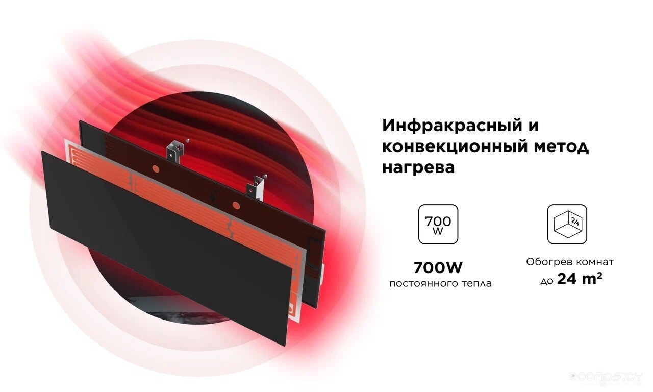 Инфракрасный обогреватель JOULE JPSH03 (серебристый зеркальный), фото 10