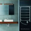 Полотенцесушитель электрический Granula Классик 50x60 4 перекладины D32 с полкой (терморегулятор с таймером слева) по сети